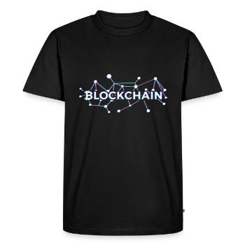 Blockchain - Men's Premium Organic T-Shirt - black - Front - Nico (187cm)