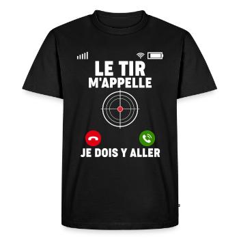 Humour Tir Sportif - T-shirt Premium bio Homme - noir - Devant - Nico (187cm)