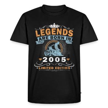 20 Anniversaire 2005 Moto Moto - T-shirt Premium bio Homme - noir - Devant - Nico (187cm)