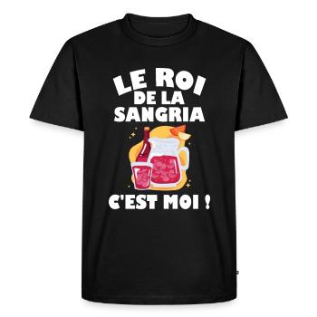 Le Roi de la Sangria C'est Moi. - T-shirt Premium bio Homme - noir - Devant - Nico (187cm)