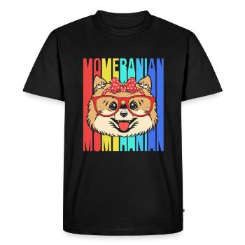 Zwergspitz Poméranie Maman - T-shirt Premium bio Homme - noir - Devant - Nico (187cm)
