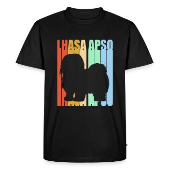 Lhassa Apso - T-shirt Premium bio Homme - noir - Devant - Nico (187cm)