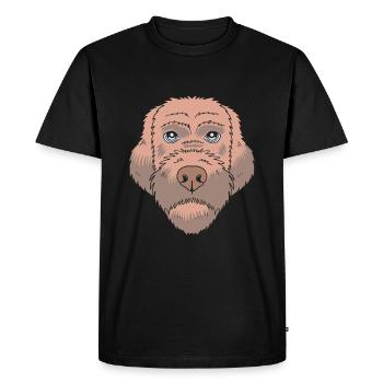 Griffon Dog - Men's Premium Organic T-Shirt - black - Front - Nico (187cm)