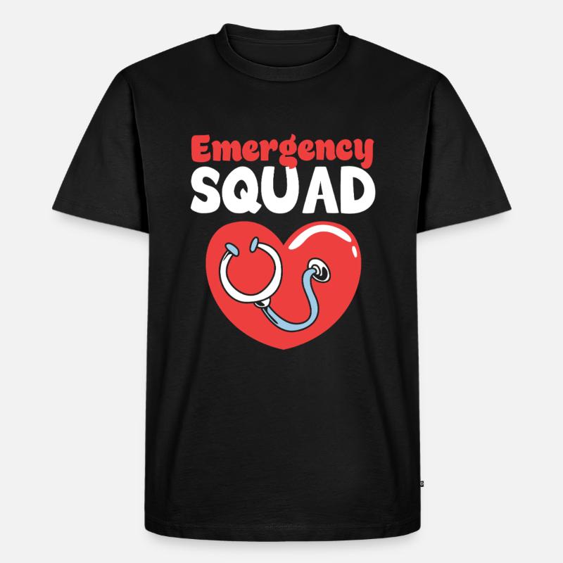 Notfall Krankenschwester Team - Männer Premium Bio T-Shirt - Schwarz