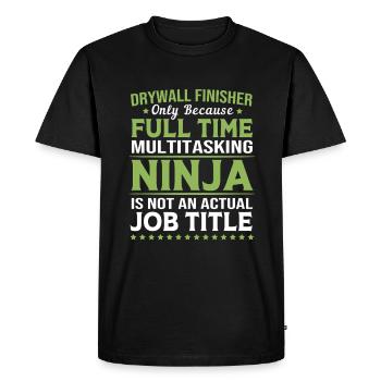Construction site drywall assembly fitter - Men's Premium Organic T-Shirt - black - Front - Nico (187cm)