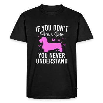 Wire-haired Dachshund Dachshund - Men's Premium Organic T-Shirt - black - Front - Nico (187cm)