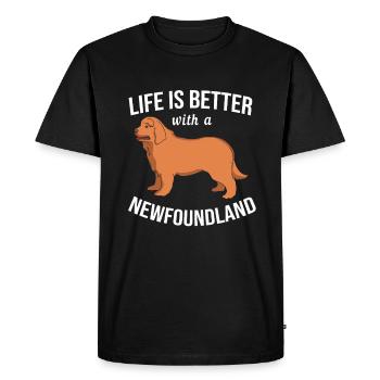 Terre-Neuve - T-shirt Premium bio Homme - noir - Devant - Nico (187cm)
