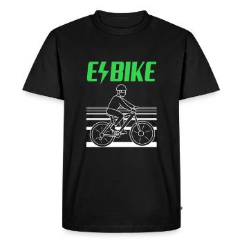 E-Bike EBike E Bike - Men's Premium Organic T-Shirt - black - Front - Nico (187cm)