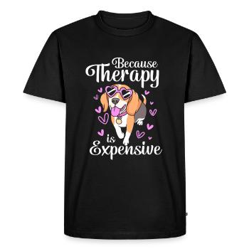 Chien de thérapie - T-shirt Premium bio Homme - noir - Devant - Nico (187cm)