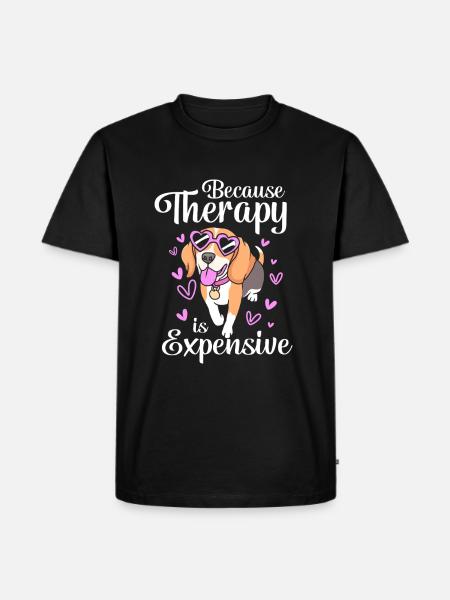 Therapy dog - Men's Premium Organic T-Shirt - black