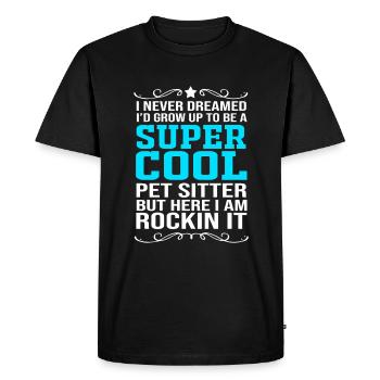 Pet Sitter Pets Babysitter - Men's Premium Organic T-Shirt - black - Front - Nico (187cm)