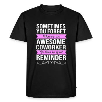 Employé de la semaine Employé du mois - T-shirt Premium bio Homme - noir - Devant - Nico (187cm)