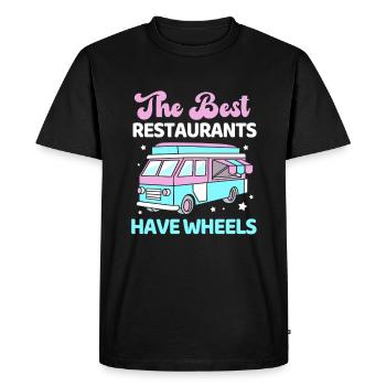 Camion de restauration de snacks - T-shirt Premium bio Homme - noir - Devant - Nico (187cm)