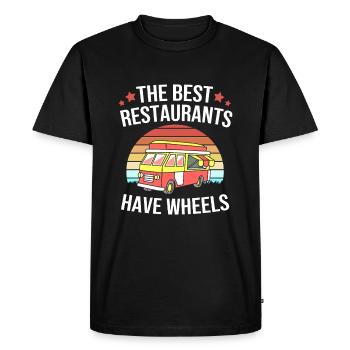 Camion de restauration de snacks - T-shirt Premium bio Homme - noir - Devant - Nico (187cm)