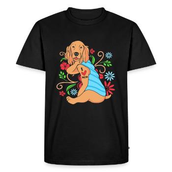 Cocker Spaniel Mom Dog Mom - Men's Premium Organic T-Shirt - black - Front - Nico (187cm)
