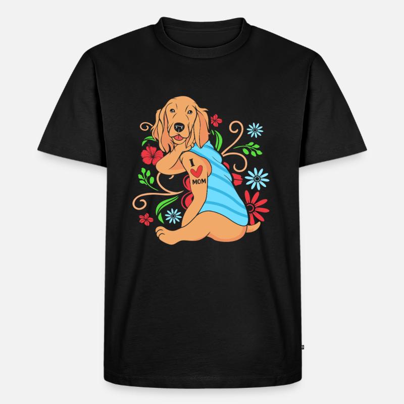 Cocker Spaniel Mama Hundemama - Männer Premium Bio T-Shirt - Schwarz