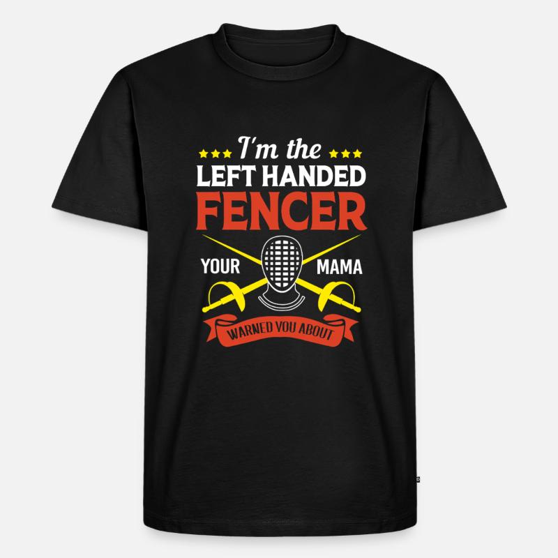 Fechten - Männer Premium Bio T-Shirt - Schwarz