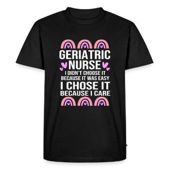 Nursing Home Geriatric Nurse Nurse - Men's Premium Organic T-Shirt - black - Front - Nico (187cm)