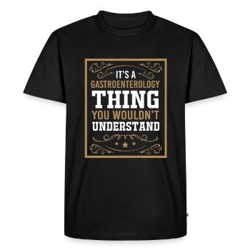 Gastroenterology - Men's Premium Organic T-Shirt - black - Front - Nico (187cm)