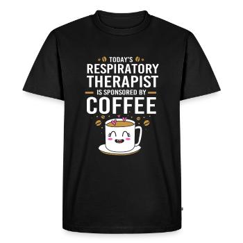 Respiration Respiration Inhalothérapeute Oxygène - T-shirt Premium bio Homme - noir - Devant - Nico (187cm)