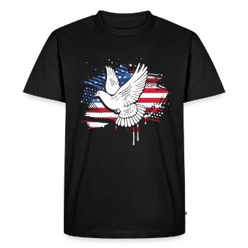 Pigeon Hunt Hunting Hunters - Men's Premium Organic T-Shirt - black - Front - Nico (187cm)