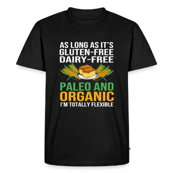 Sans gluten Gluten - T-shirt Premium bio Homme - noir - Devant - Nico (187cm)