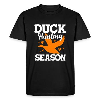Chasse au canard Chasse au canard Chasseur - T-shirt Premium bio Homme - noir - Devant - Nico (187cm)