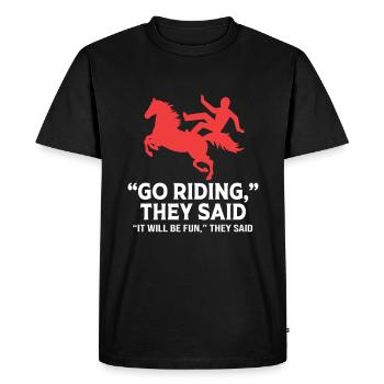 Courses de chevaux - T-shirt Premium bio Homme - noir - Devant - Nico (187cm)