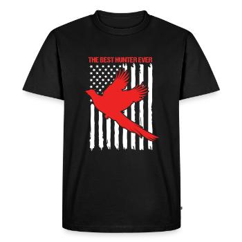 Pheasant Hunting Hunter Pheasant Hunting - Men's Premium Organic T-Shirt - black - Front - Nico (187cm)