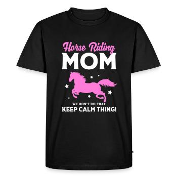 Horse Racing Mom Mom - Men's Premium Organic T-Shirt - black - Front - Nico (187cm)