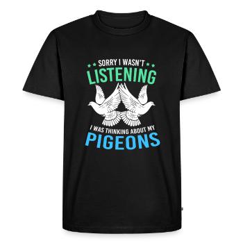 Pigeons pigeons - T-shirt Premium bio Homme - noir - Devant - Nico (187cm)