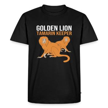 Singe Tamarin Singe Singe Visage de Singe - T-shirt Premium bio Homme - noir - Devant - Nico (187cm)
