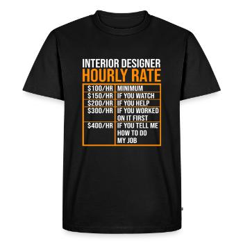 Interior Designer Architecture Architect - Men's Premium Organic T-Shirt - black - Front - Nico (187cm)
