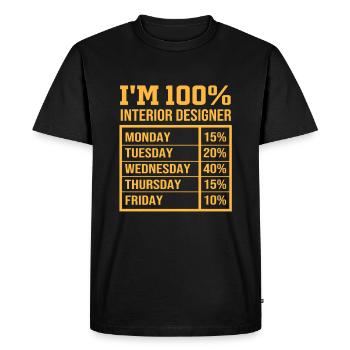 Architecture Architect Interior Designer - Men's Premium Organic T-Shirt - black - Front - Nico (187cm)