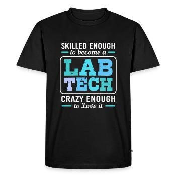 Laboratoire Biologie Chimie Microscope Laboratoire - T-shirt Premium bio Homme - noir - Devant - Nico (187cm)