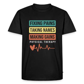 Physiotherapy Physiotherapy Physiotherapist - Men's Premium Organic T-Shirt - black - Front - Nico (187cm)