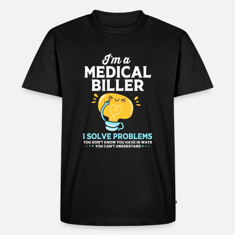 Medizin Coder - Männer Premium Bio T-Shirt - Schwarz