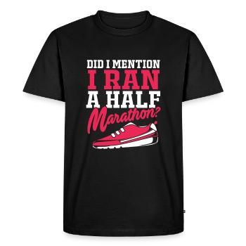 Marathoniens Semi-marathon Marathon - T-shirt Premium bio Homme - noir - Devant - Nico (187cm)