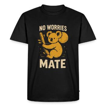 Pas de stress, mon pote - T-shirt Premium bio Homme - noir - Devant - Nico (187cm)