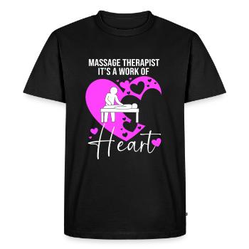 Massage masseur, masseuse, naturopath - Men's Premium Organic T-Shirt - black - Front - Nico (187cm)