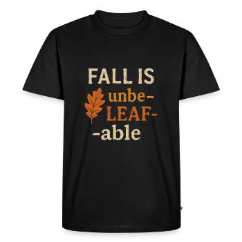 Autumn is incredible - Men's Premium Organic T-Shirt - black - Front - Nico (187cm)