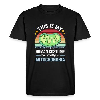 Molecule Structural Formula - Men's Premium Organic T-Shirt - black - Front - Nico (187cm)