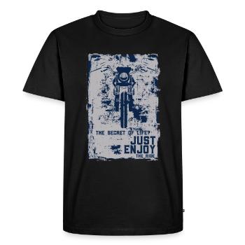 Vélo Moto Moto Motard Dictons Dire - T-shirt Premium bio Homme - noir - Devant - Nico (187cm)