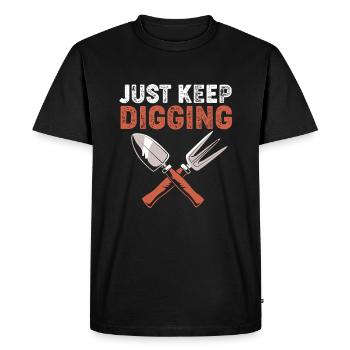 Archaeology - Men's Premium Organic T-Shirt - black - Front - Nico (187cm)