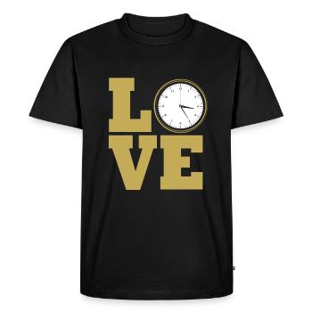 Horloge mécanique - T-shirt Premium bio Homme - noir - Devant - Nico (187cm)