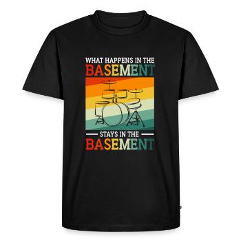 Drummer Drum Drumsticks - Men's Premium Organic T-Shirt - black - Front - Nico (187cm)