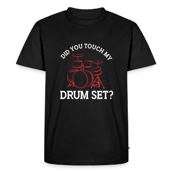 Drummer Drumsticks Tambours - T-shirt Premium bio Homme - noir - Devant - Nico (187cm)