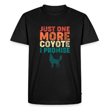 Coyote Hunting Hunter - Men's Premium Organic T-Shirt - black - Front - Nico (187cm)