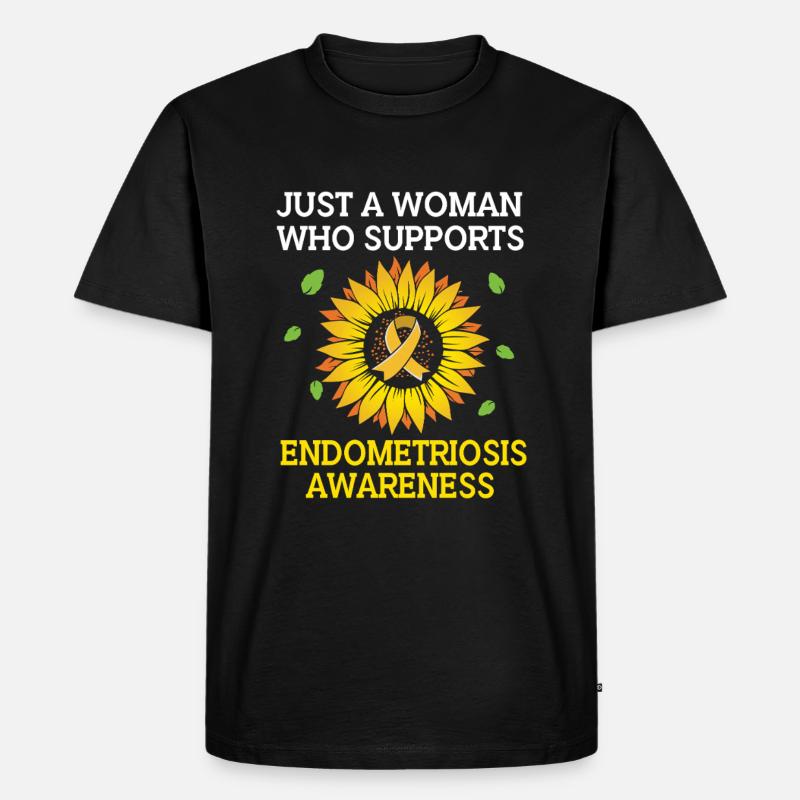 Endo Endometriose - Männer Premium Bio T-Shirt - Schwarz