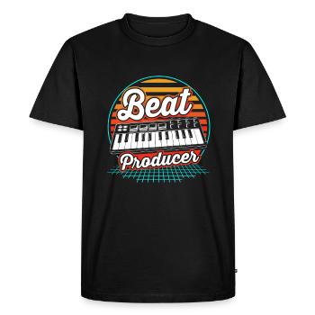 Clavier DJ Djing Label - T-shirt Premium bio Homme - noir - Devant - Nico (187cm)